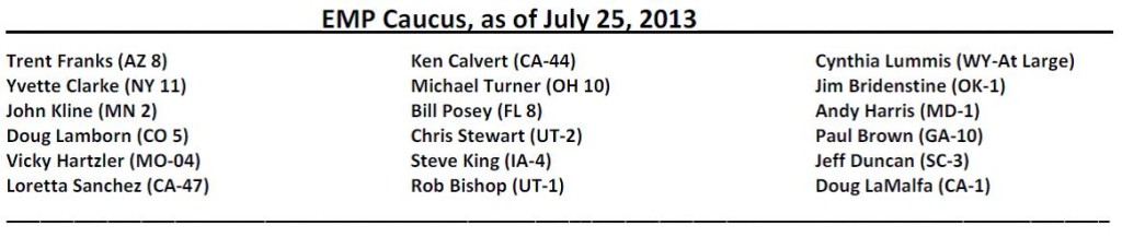 EMP Caucus as of July 25, 2013