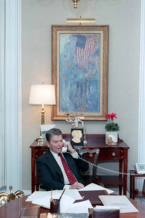 Reagan on Phone