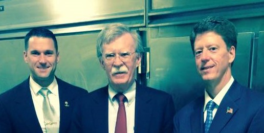 Ambassador John Bolton with Tommy Waller, Director of State Legislative Outreach for Center for Security Policy and Scott Cooper, Executive Director of High Frontier 