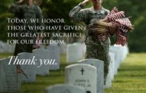 May 25, 2020—For those who died to keep us free …